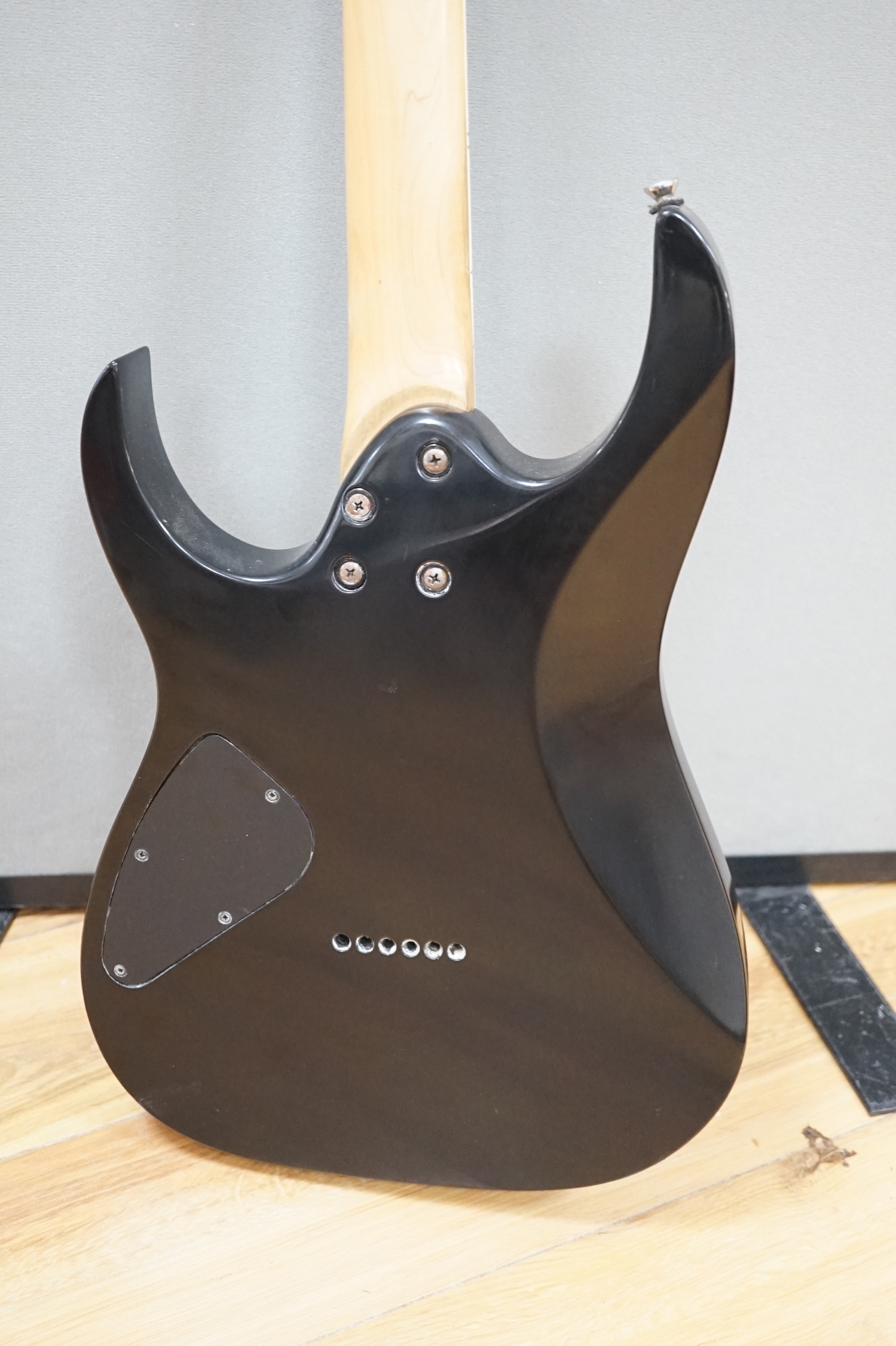 An Ibanez RG series electric guitar